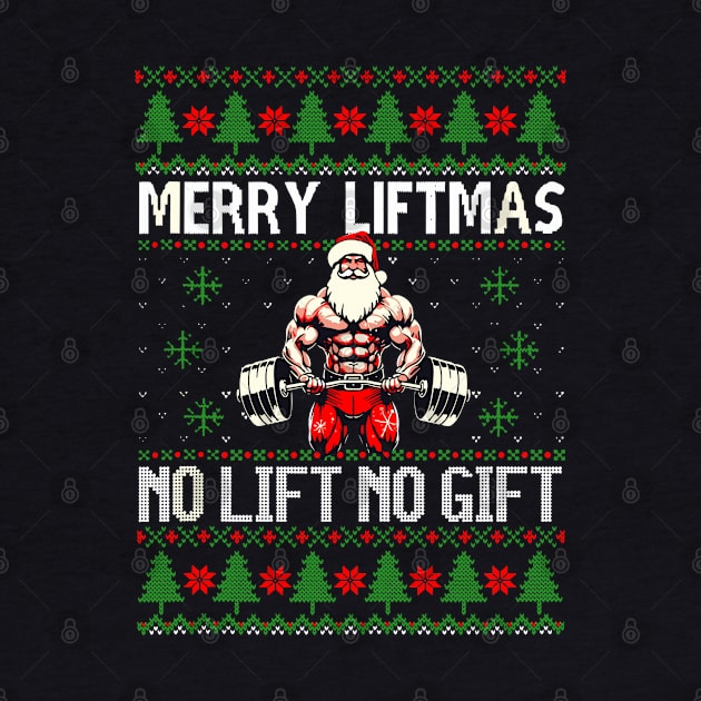 Merry Liftmas From North Swole Muscle Santa Weightlifting by rhazi mode plagget